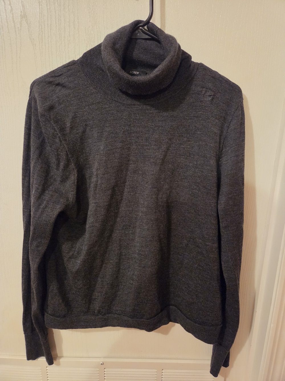 J. Crew Dark Charcoal Gray Turtleneck Sweater